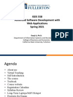 ISDS 558 Advanced Software Development With Web Applications Spring 2021