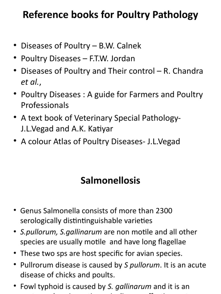 Salmonellosis PDF Salmonella Birds