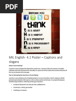 MIL English - 4.1 Poster - Captions and Slogans