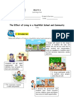 The Effect of Living in A Healthful School and Community: Health 6
