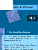 Operasi Aljabar Pada Polinomial