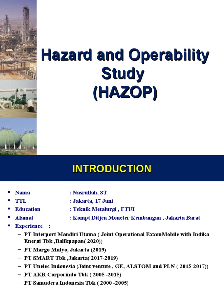 Hazard and Operability Study (Hazop) | PDF | Safety | Mechanical ...