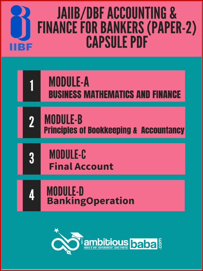 JAIIB Accounting & Finance Study Capsule | PDF | Bonds (Finance ...