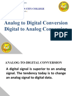 Analog To Digital Conversion Digital To Analog Conversion: Tanauan City College