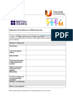 International - Office@tees - Ac.uk: British Council/Teesside University Women in STEM Application Form V2.20.jan.2021
