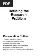 Defining Research Problem