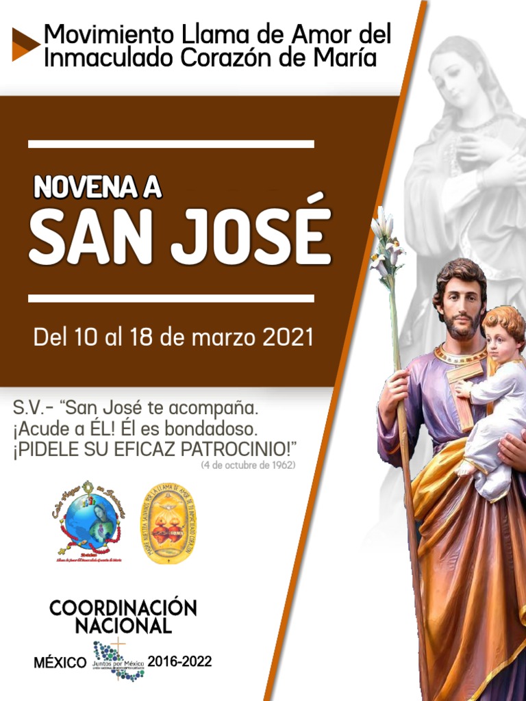 Novena a San José: Oraciones y Reflexiones | PDF | María, madre de ...