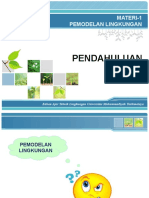 Pendahuluan: Materi-1 Pemodelan Lingkungan