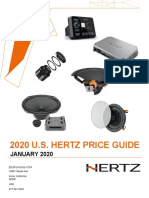 2020 Hertz Price Sheet