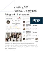 Case Study Tăng 500 Follower Chỉ Sau 3 Ngày Bán Hàng Trên Instagram