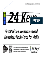 Flash Cards - First Position - Violin