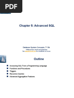 Chapter 5: Advanced SQL: Database System Concepts, 7 Ed