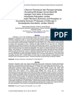 Association Between Women's Autonomy and Perception of Counseling Services FP Spouses of Fertile Age in Sumberjambe Sub-District, Jember District