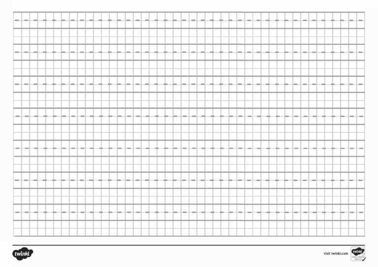 Graph Paper With Small Landscape Handwriting Guides | PDF