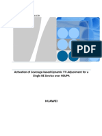 Activation of Coverage-Based Dynamic TTI Adjustment For A Single BE Service Over HSUPA