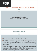 Debit and Credit Cards