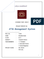 ATM Management System: Kendriya Vidyalaya Mankhurd