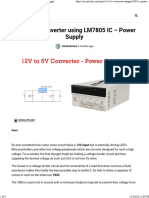 12V To 5V Converter Using LM7805 IC - Power Supply