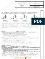 Devoir de Contrôle N°1 - Sciences Physiques - 3ème Math (2011-2012) Mlle MEKKI Maweheb