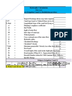 Hydraulic Calculation: Dehpara Irrigation Canal #1, Badakhshan Province Abbreviations