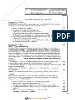 Devoir de Synthèse N°1 - Sciences Physiques - 3ème Math (2014-2015) MR RAMZI REBAI