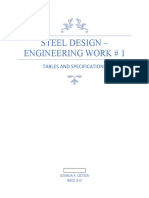 Steel Design - Engineering Work # 1: Tables and Specifications