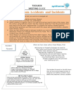 Learning From Accidents and Incidents: Toolbox Meeting Guide