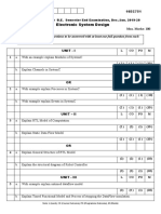 Electronic System Design: Instructions: Five Questions To Be Answered With at Least One Full Question From Each Unit