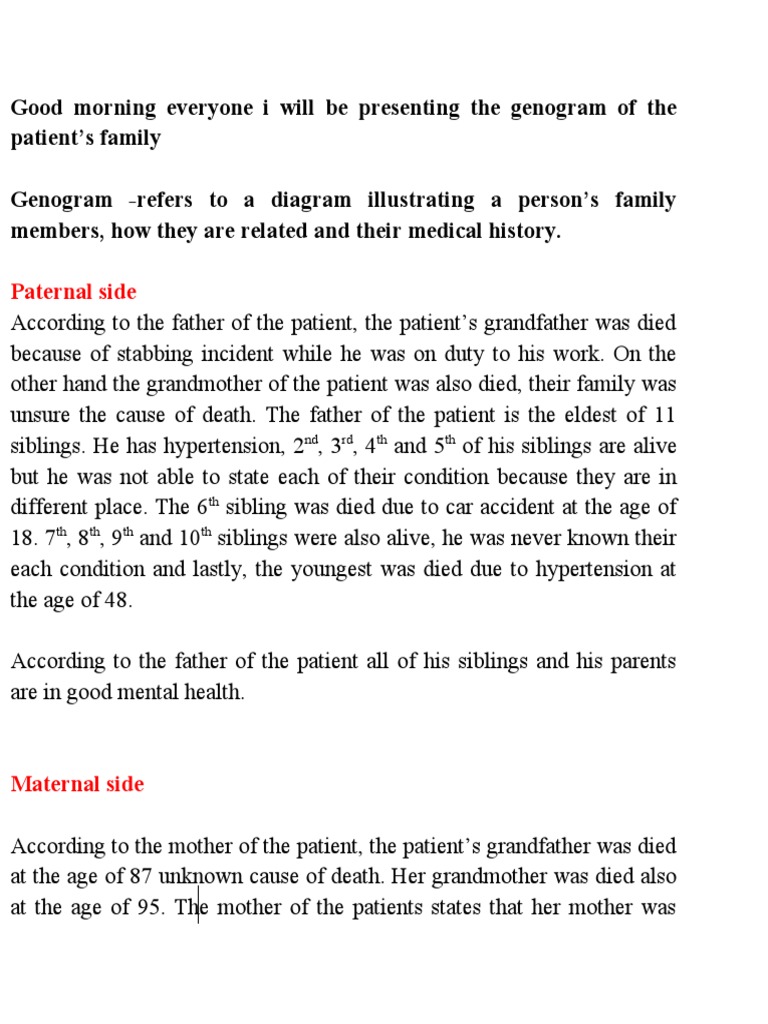 Paternal Side: ND RD TH TH | PDF | Kinship And Descent | Medicine