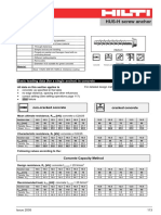 HUS-H Screw Anchor: Basic Loading Data (For A Single Anchor) in Concrete