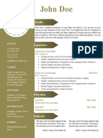 CV Resume Word Template 745