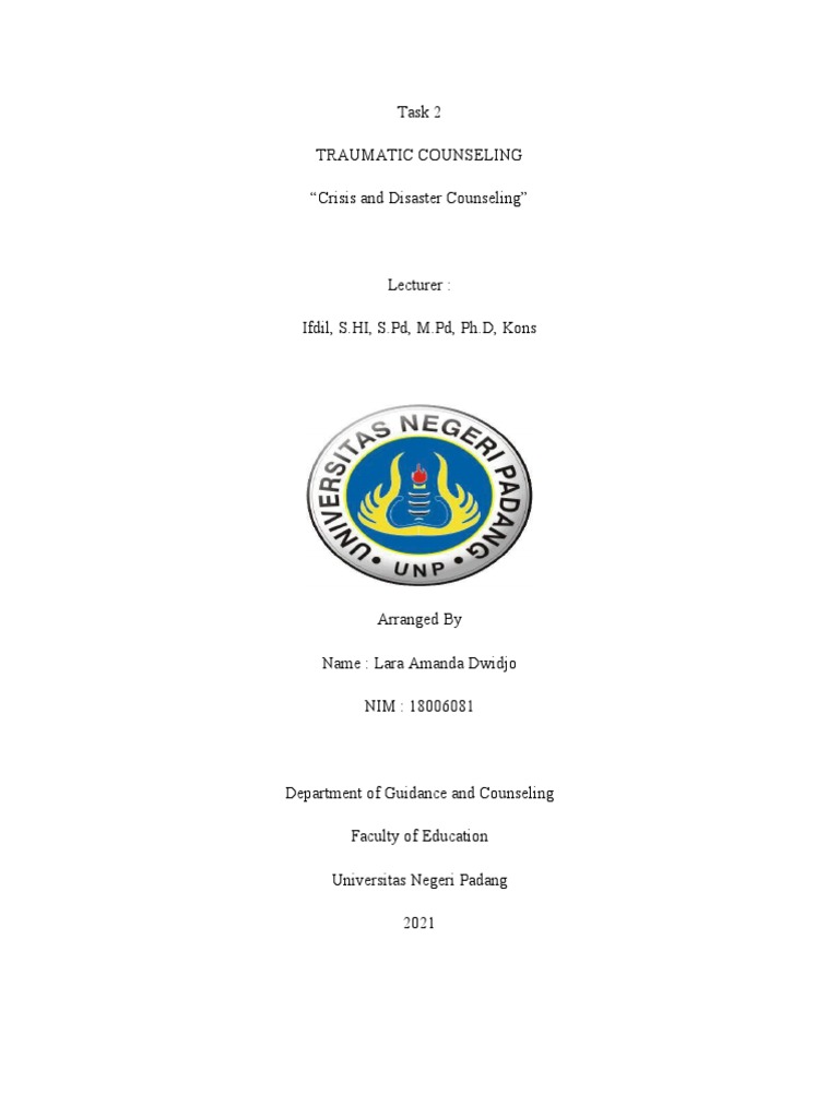 Crisis and Disaster Counseling Guide | PDF | Psychological Trauma ...