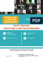 Structure & Written Expression: Imam Bahrudin TOEFL 620