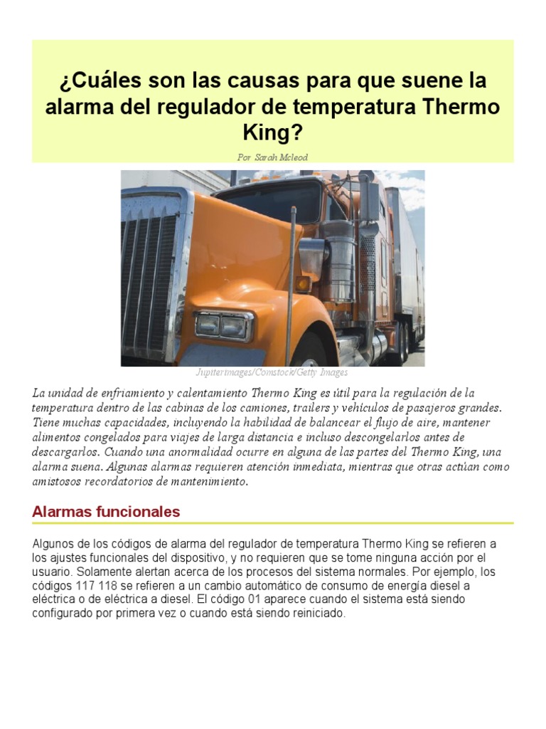 Cuáles Son Las Causas para Que Suene La Alarma Del Regulador de