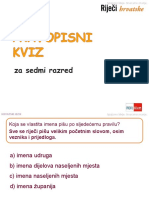 Pravopisni Kviz 7. R