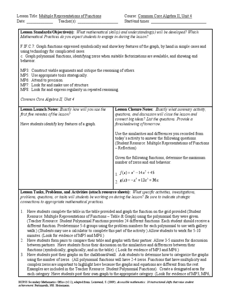 Understanding Polynomial Functions | PDF | Zero Of A Function ...