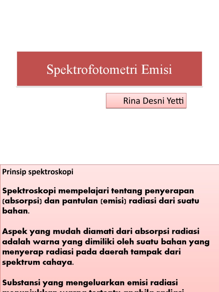 Spektroskopi Emisi PPT New | PDF