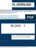 Nbme 18 - Download: Answers To This & All Other NBME of Step 1 Will Be Available With Detailed Explanation at