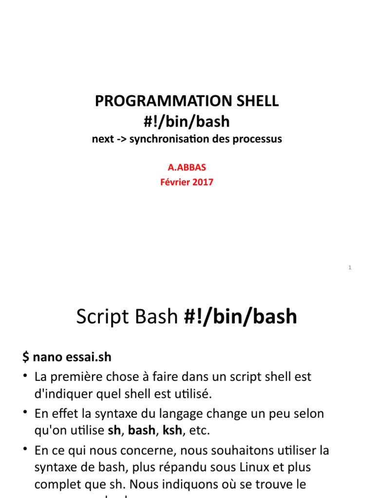Shell Programming Pdf Structure De Controle Bug Informatique