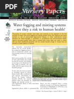 Water Fogging and Misting Systems - Are They A Risk To Human Health?