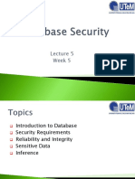 Lecture 5 - Database - Security