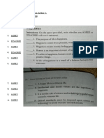 Agree 2. Disagree 3. Agree 4. Disagree 5. Agree 6. Agree: M2S3 Diagnostics