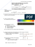 Espectro eletromagnético e estrutura eletrónica dos átomos