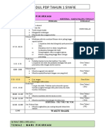 Jadual Modul PDP Tahun 1 Syafie - 15 Mac