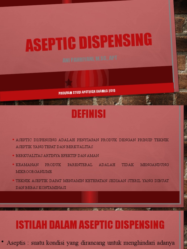 Lect9 ASEPTIC DISPENSING PDF