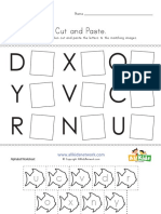 Fish Cut and Paste Letter Matching