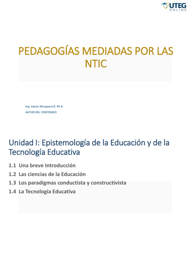 Mod11 Pedagogia Medidas - pornTIC U1 PDF PDF Constructivismo (filosofía de la educación