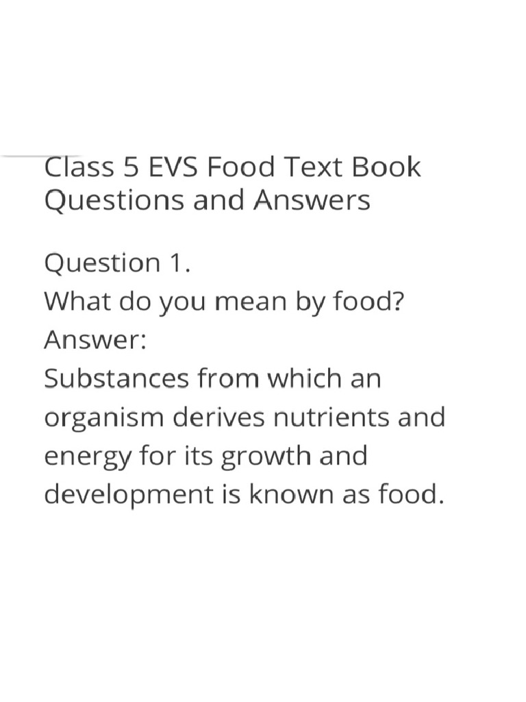 EVS FOOD Essence of Life. PDF