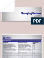 Managing Devices Lesson 5 Objectives and Technology Skills