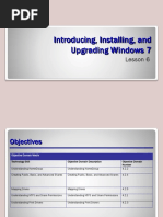 Introducing, Installing, and Upgrading Windows 7: Lesson 6